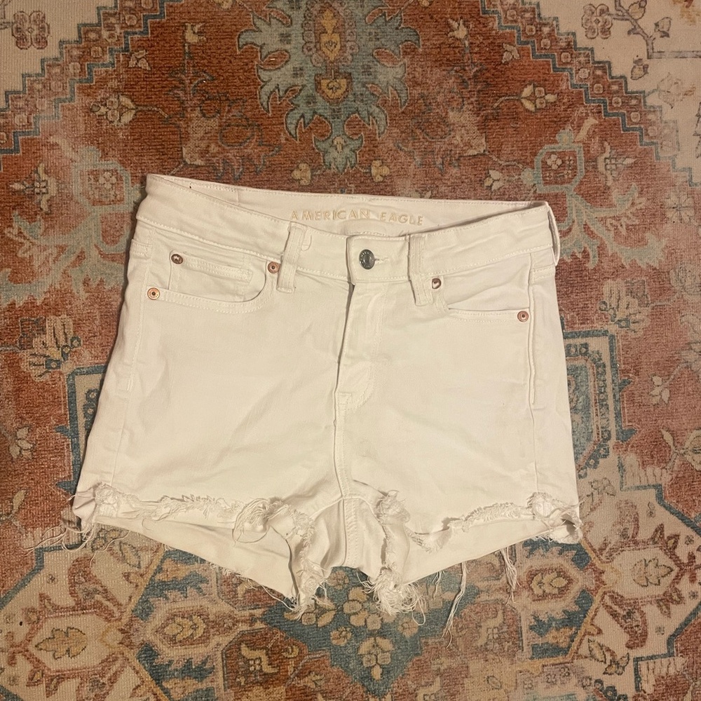 American Eagle Outfitters Women's White Denim Shorts